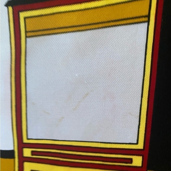 Vintage HERMES Les Coupes Scarf in red by Francoise de la Perriere 70s - Picture 8 of 13